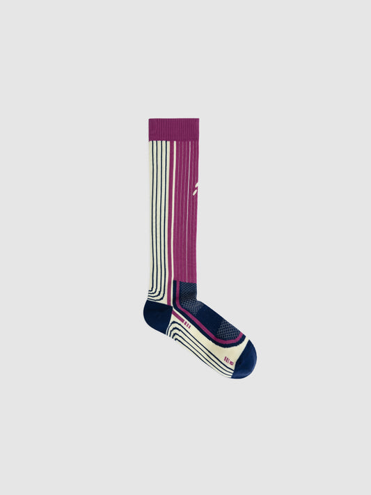 Contrast Stripe Compression Sport Sock