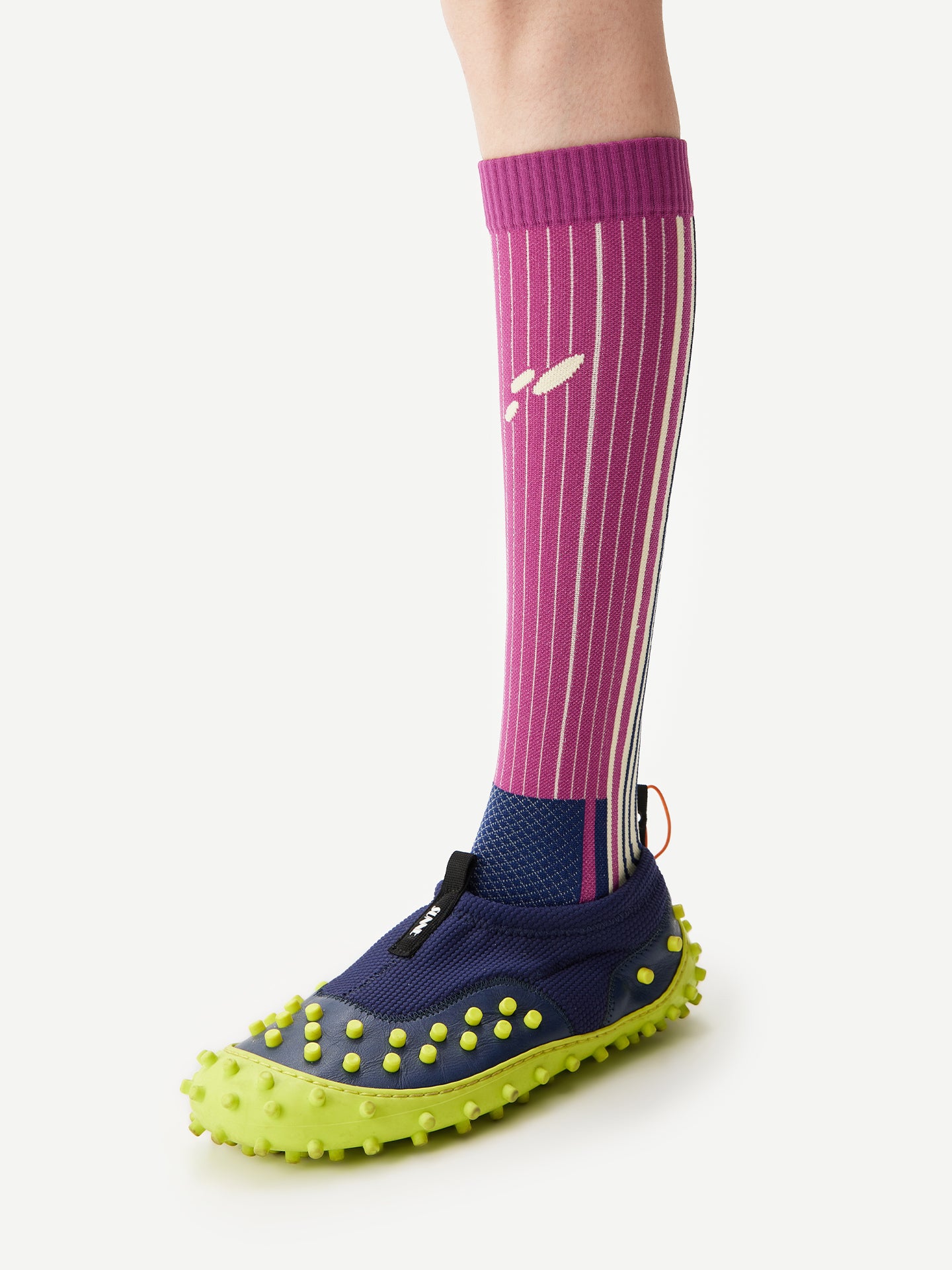 Contrast Stripe Compression Sport Sock
