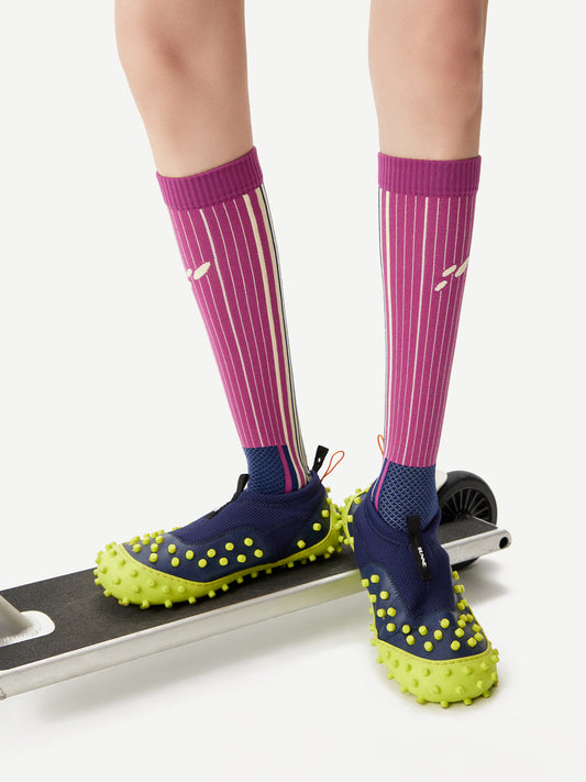 Contrast Stripe Compression Sport Sock