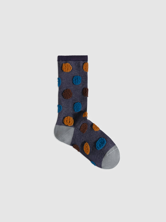Reversible Polka Dot Crew Socks