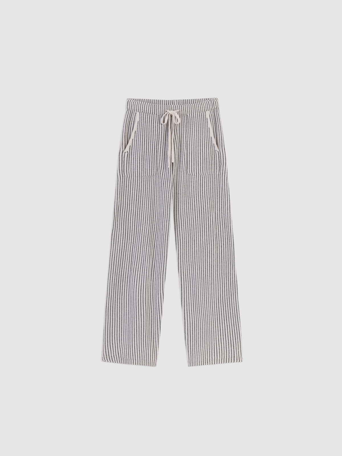 Contrast-Striped Half-Velvet Loungewear