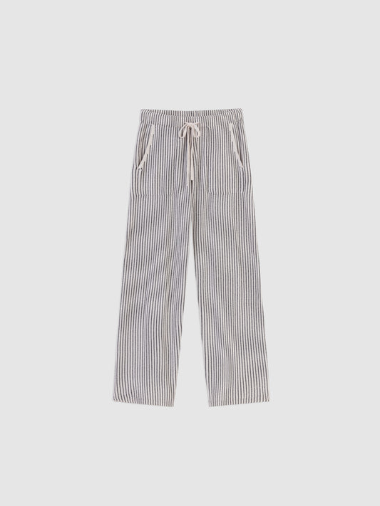 Contrast-Striped Half-Velvet Loungewear