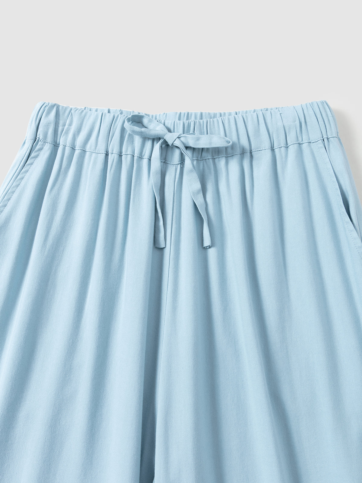 Solid-Color Twill-Striped Long-Sleeve Loungewear