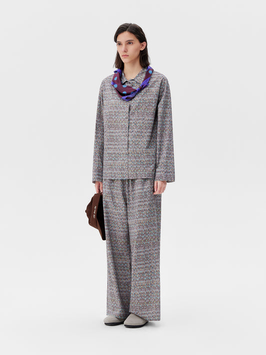 Heathered Print Loungewear Set