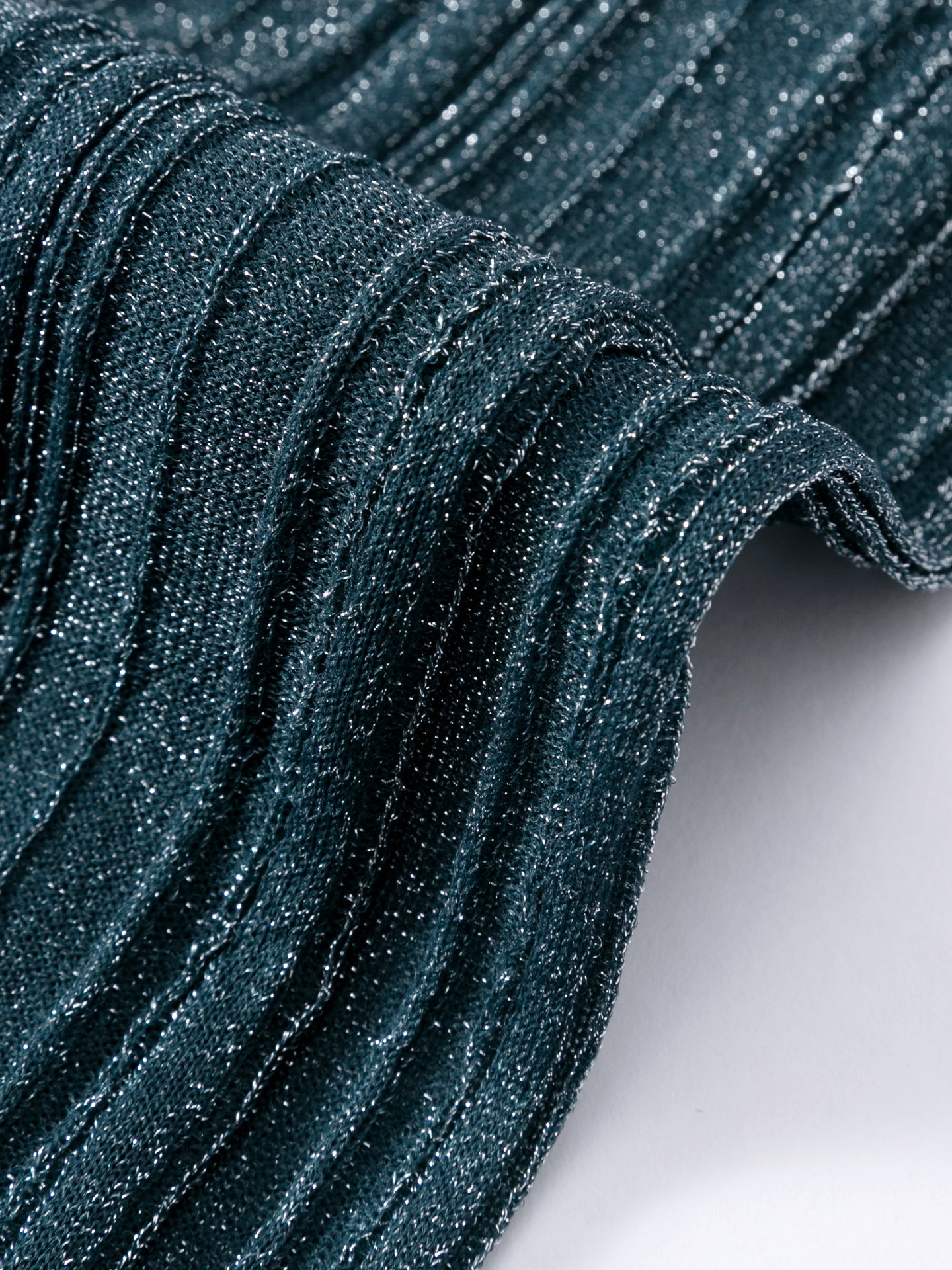 Shiny Ribbed Translucent Calf Sock