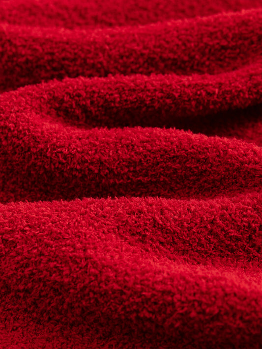 Contrast Stripe Soft Sherpa Set