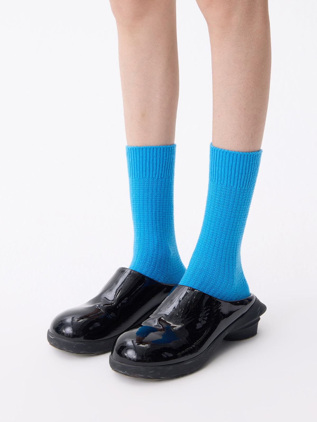 Purple Label Merino Wool Waffle-Weave Mid-Calf Socks