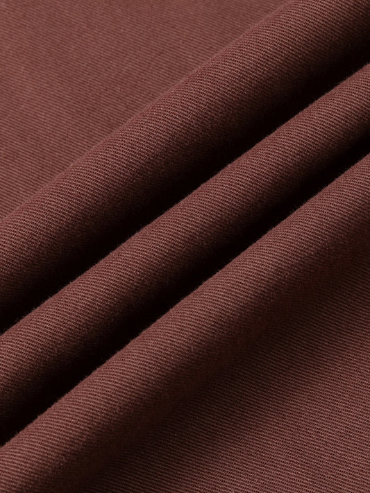 Solid-Color Twill-Striped Long-Sleeve Loungewear