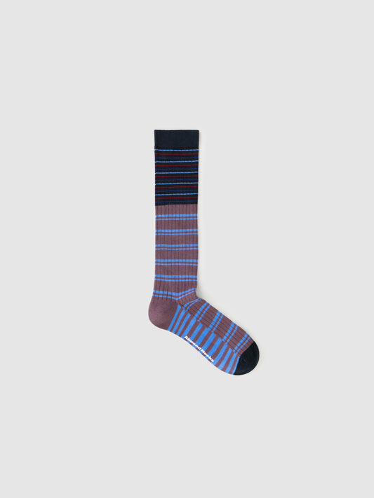 Contrast Stripe Calf Sock
