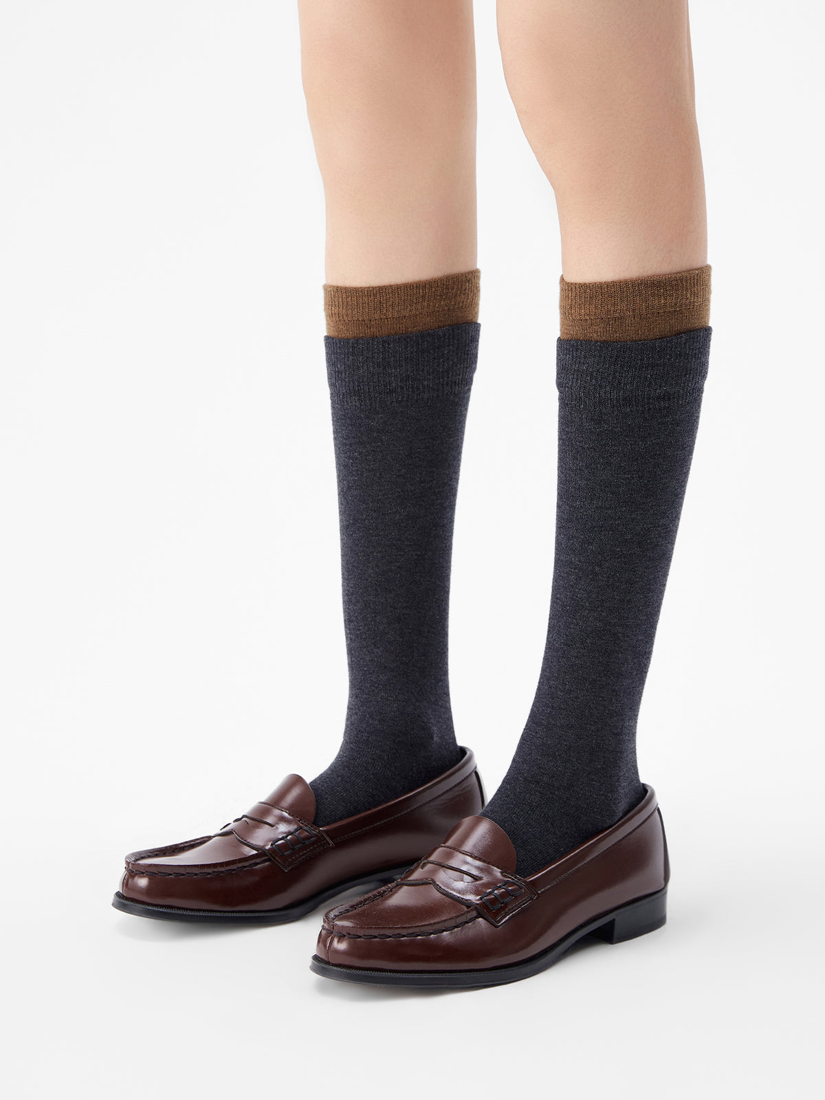 Purple Label Merino Wool Double-Ribbed Mid-Calf Socks