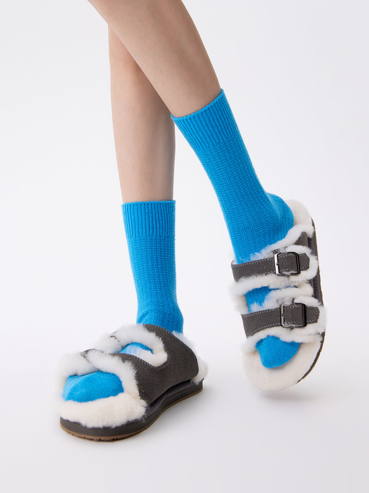 Purple Label Merino Wool Waffle-Weave Mid-Calf Socks