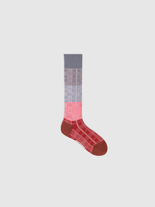 Bold Plaid Calf Sock