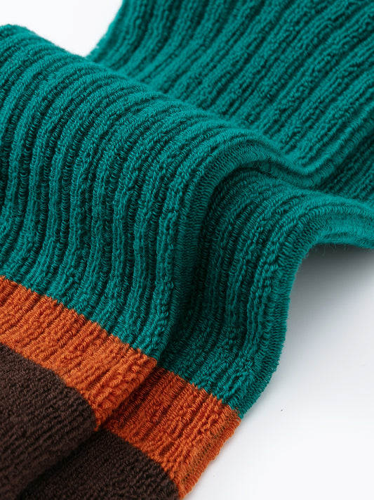 Contrast Color Terry Crew Sock