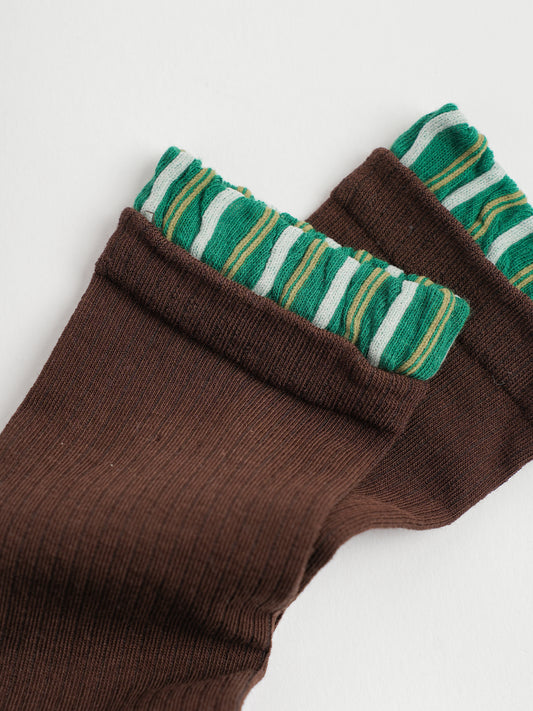 Lace-Top Mid-Calf Socks