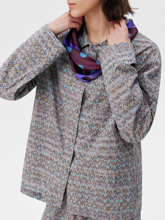 Heathered Print Loungewear Set