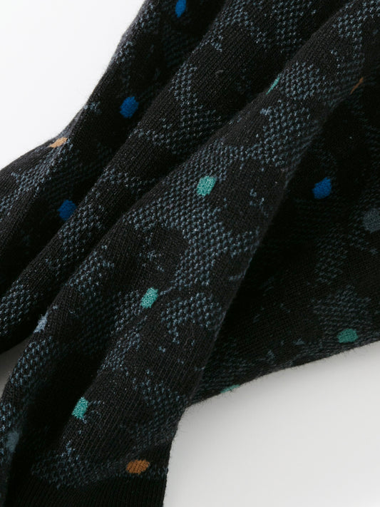 Contrast Dot Mesh Crew Socks