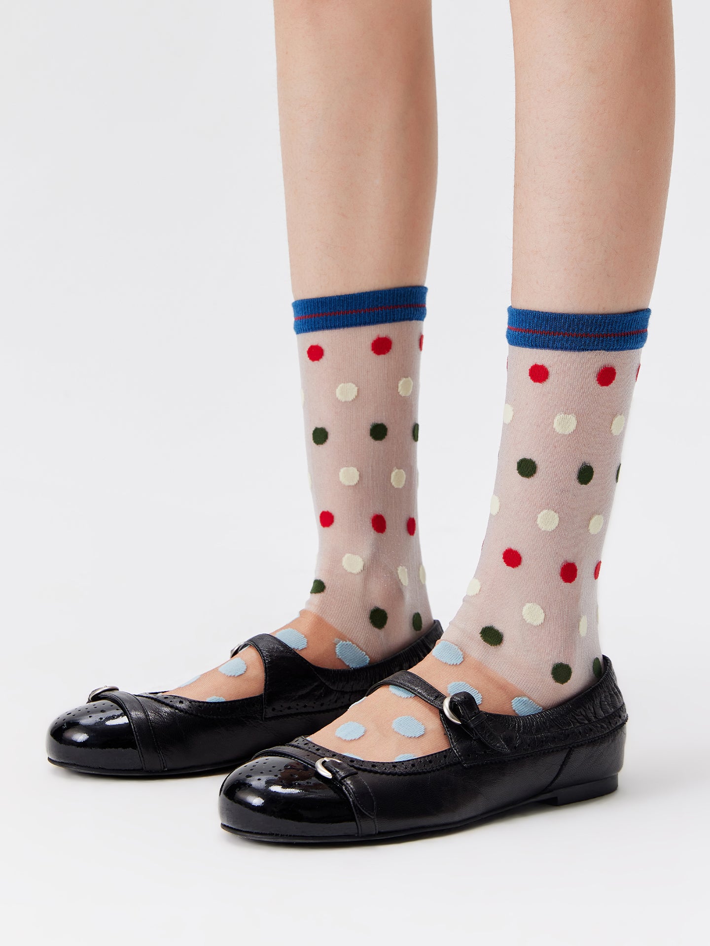 Candy Dot Crystal Crew Socks