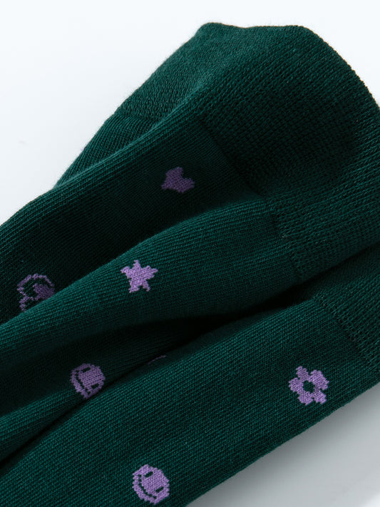 Smiley Dot Crew Socks