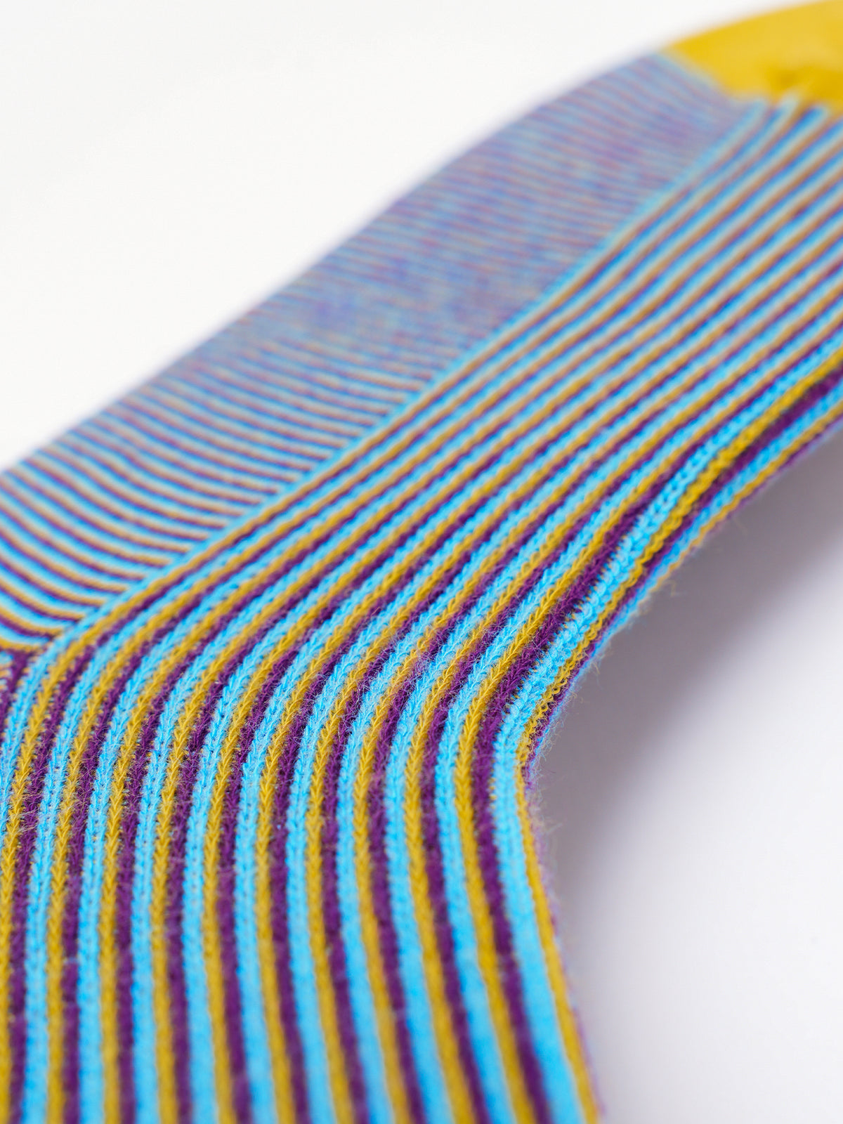 Color-Woven Striped Mid-Calf Socks