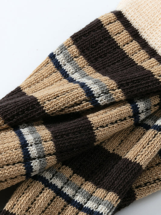Pointelle Stripe Crew Socks