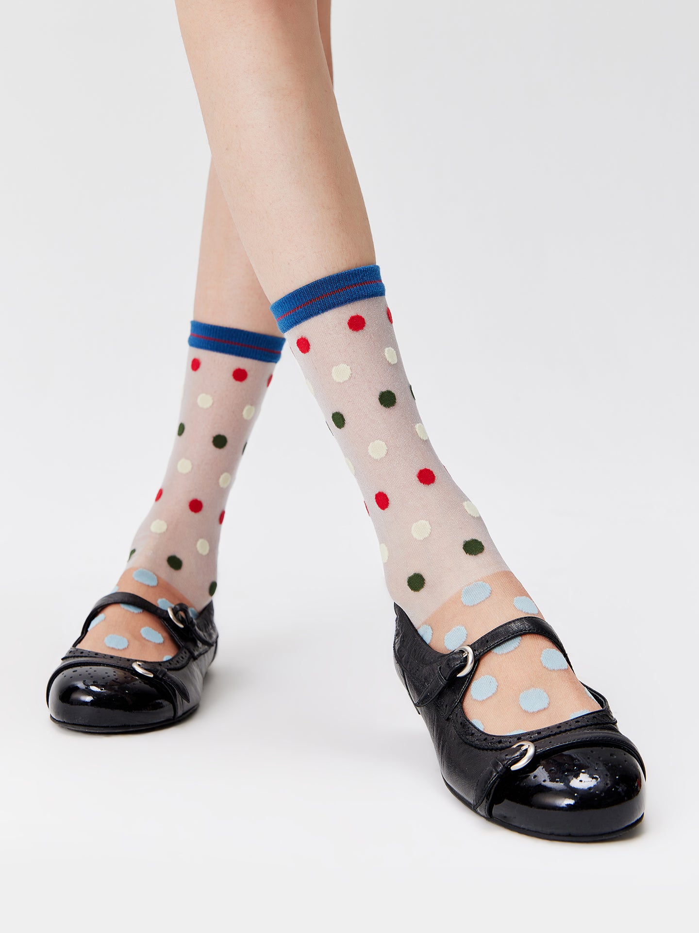 Candy Dot Crystal Crew Socks
