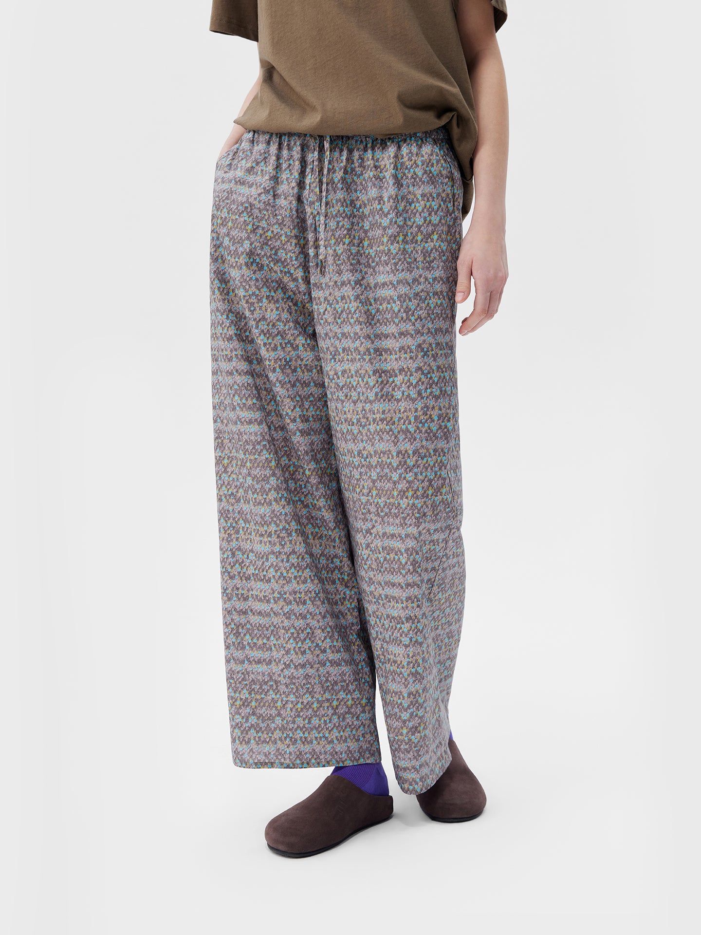 Heathered Print Loungewear Set