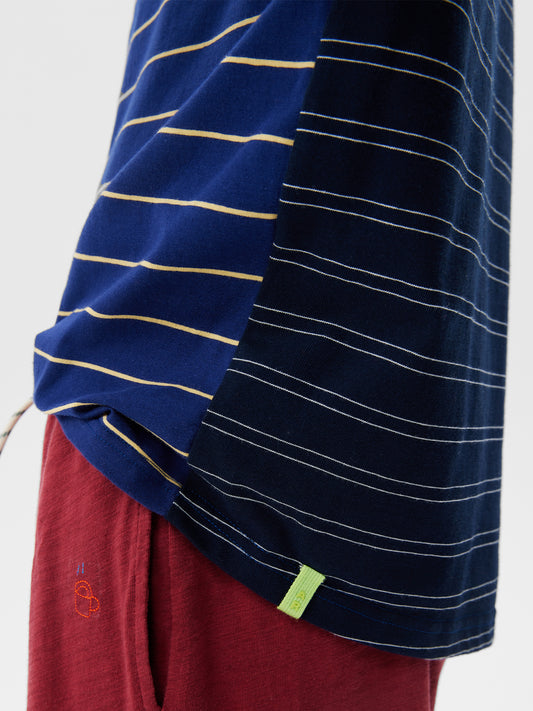 Front & Back Panel Stripe T-Shirt