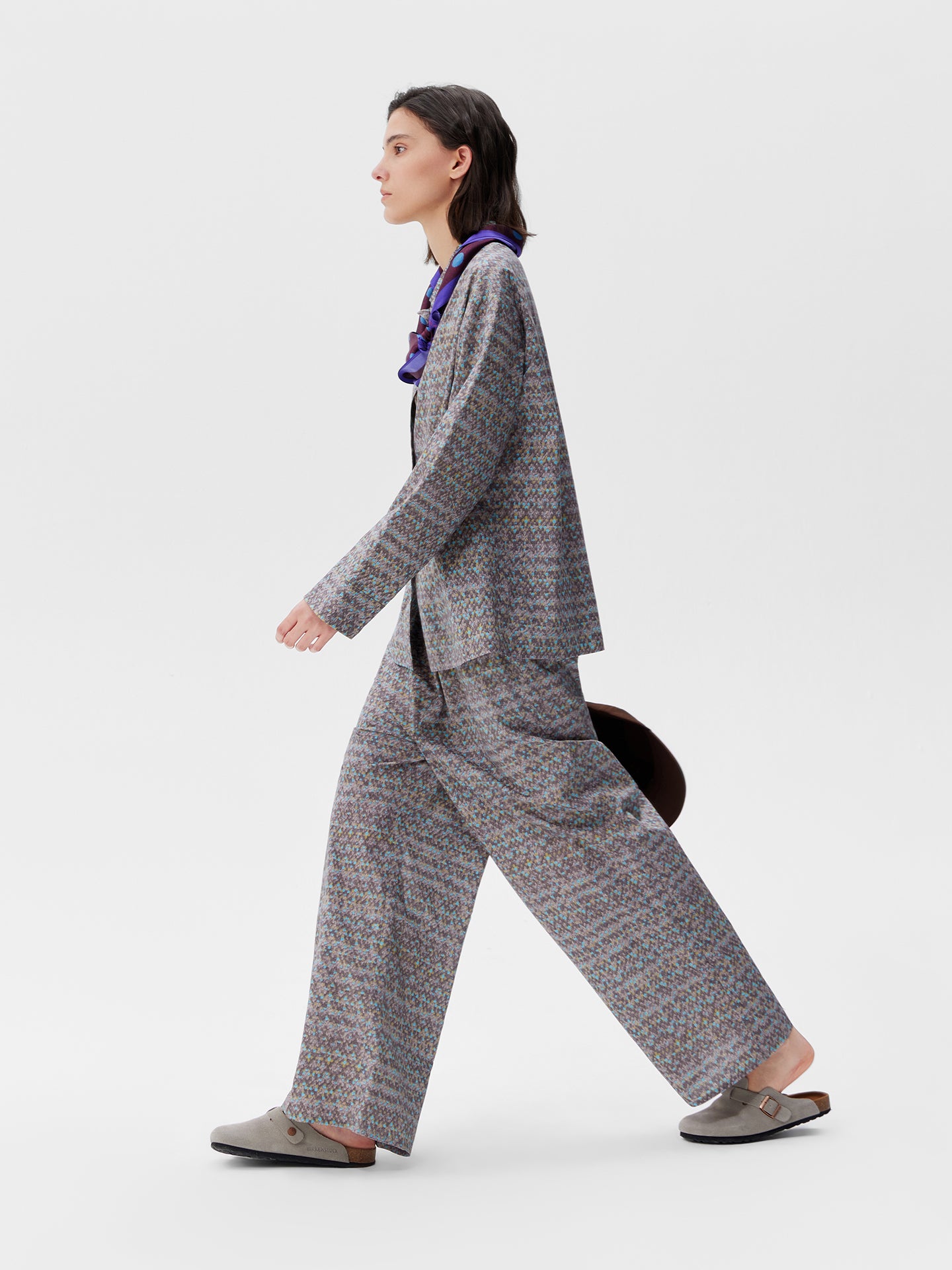 Heathered Print Loungewear Set