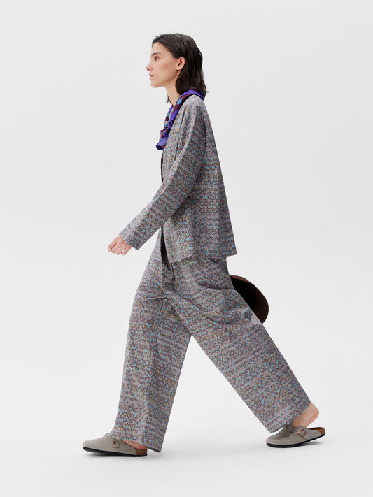 Heathered Print Loungewear Set