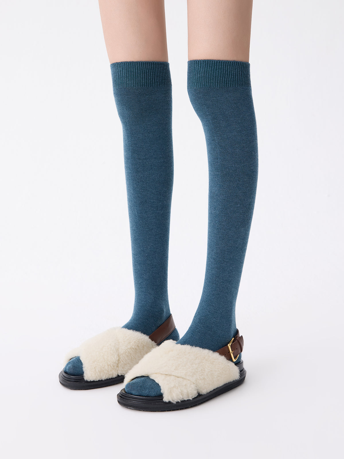 Purple Label Merino Wool and Mulberry Silk Knee-High Socks