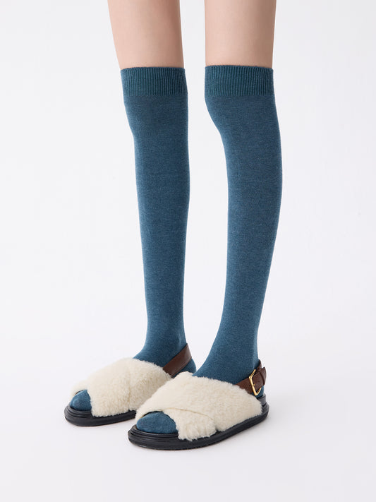 Purple Label Merino Wool and Mulberry Silk Knee-High Socks