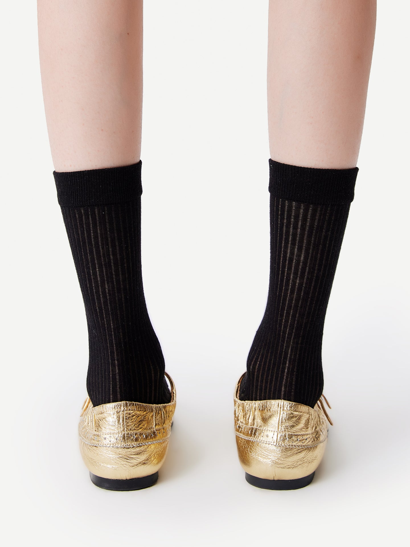 Textured Fine Stripe Crew Sock