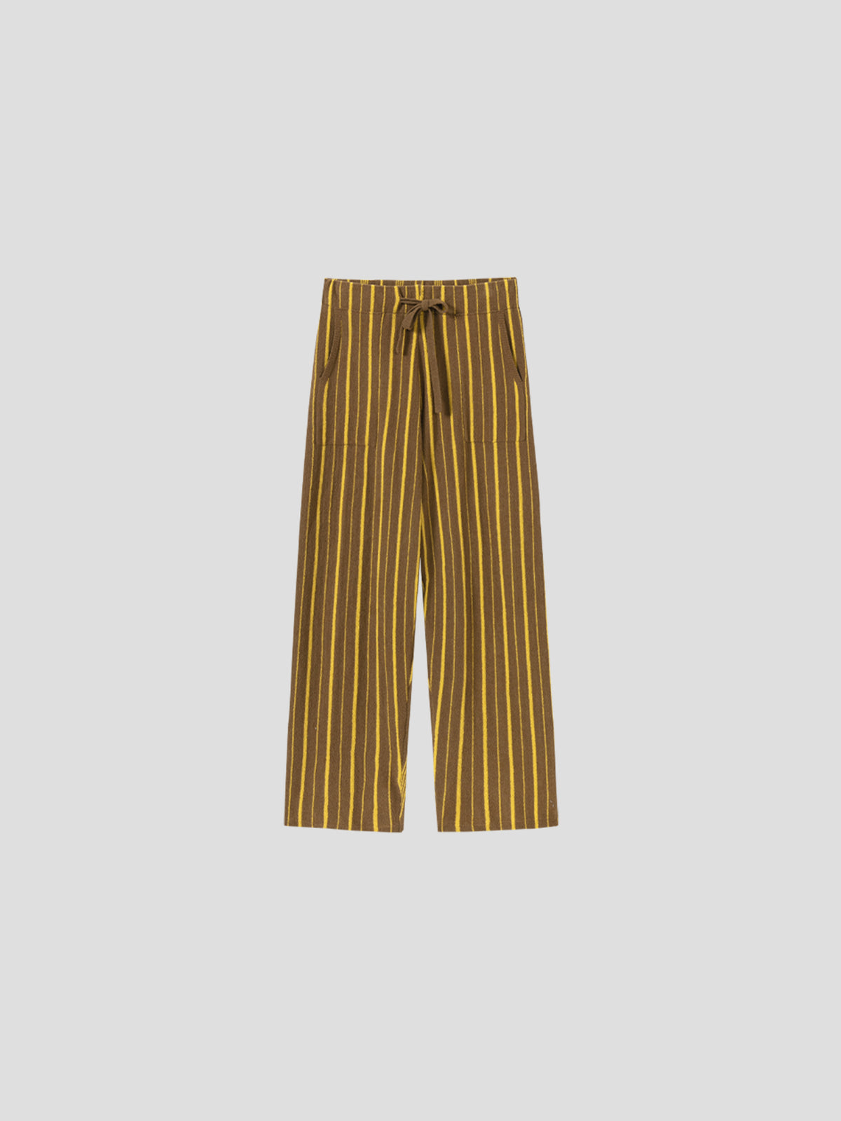 Patchwork-Striped High-Count Half-Velvet Loungewear