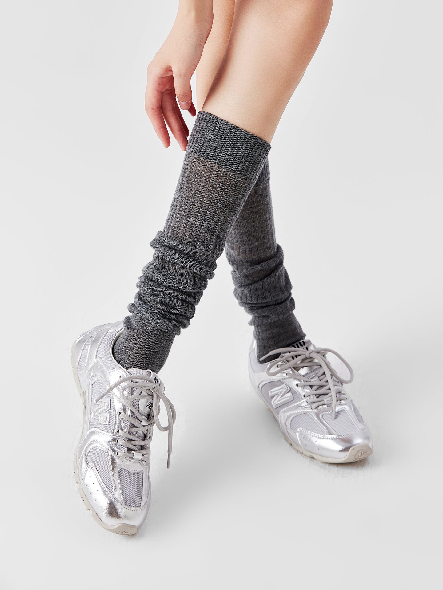 Contrast Toe Tip Calf Sock