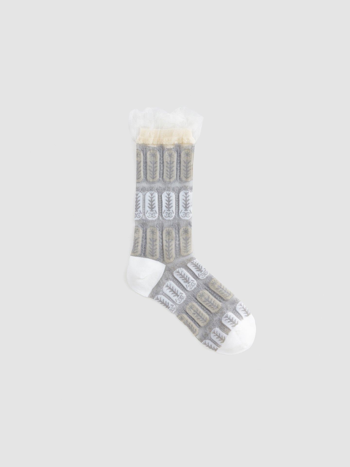 Lace Jacquard Translucent Sock