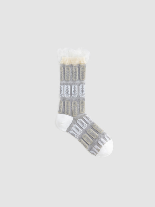 Lace Jacquard Translucent Sock