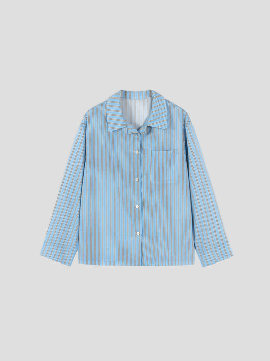 Sky Blue Stripe Lounge Set