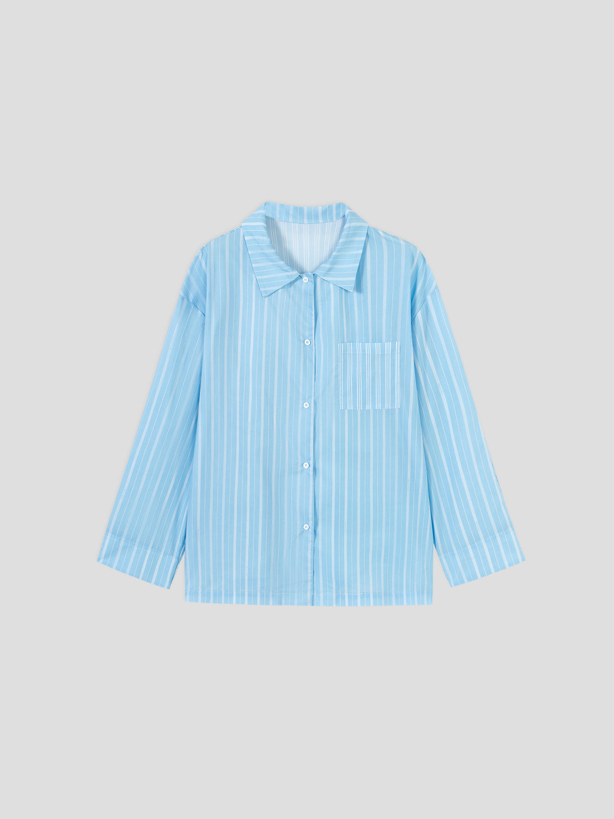 Patterned Striped Long-Sleeve Loungewear