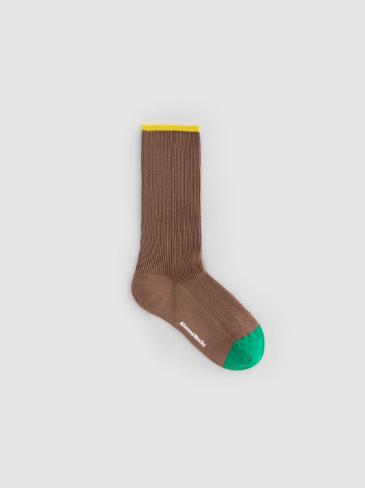 Contrast Trim Crew Sock