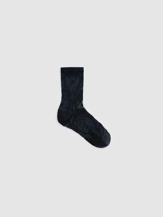Lace Jacquard Breathable Translucent Sock