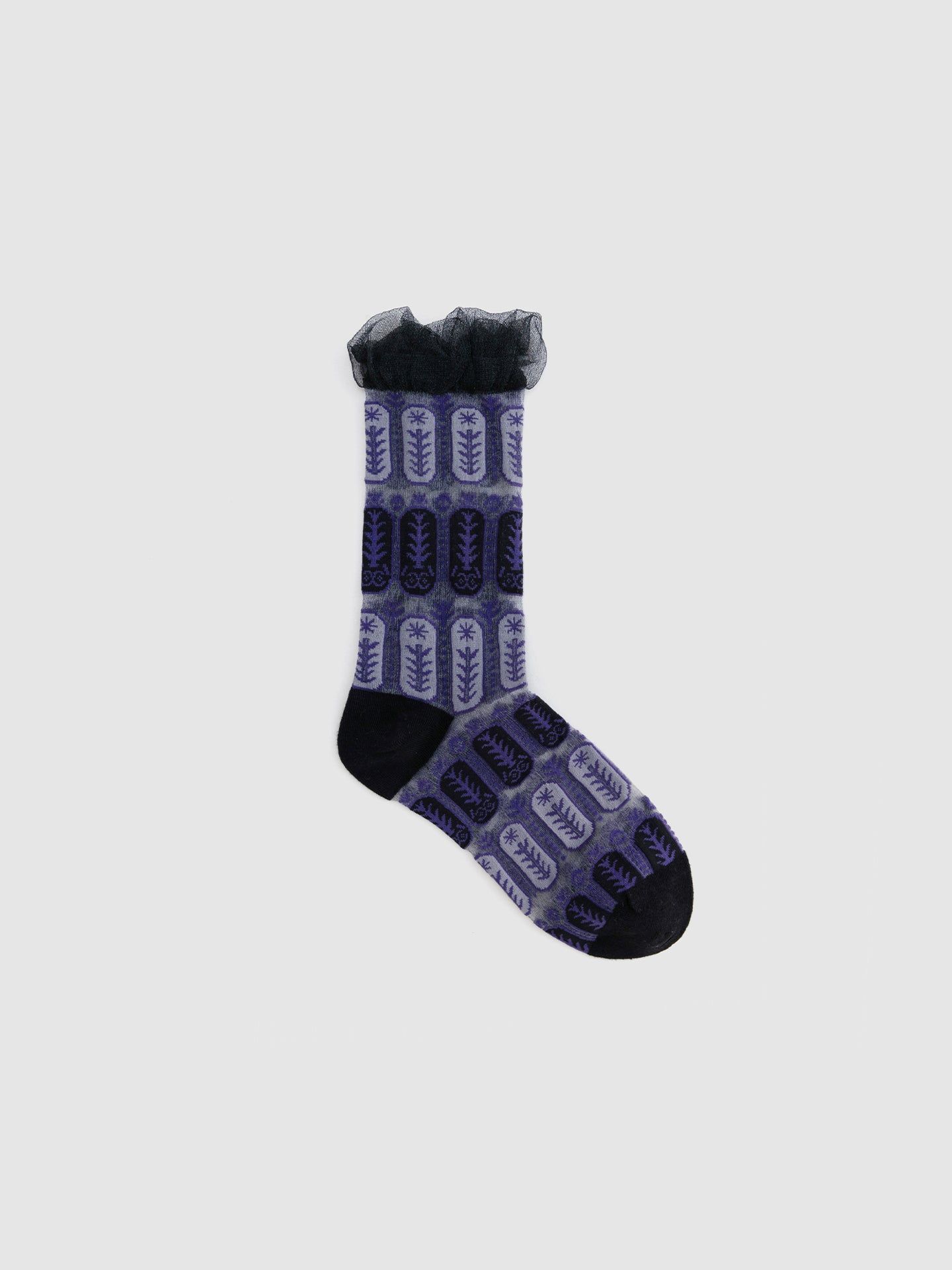 Lace Jacquard Translucent Sock