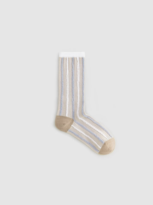 Double-Sided Stripped Crew Sock