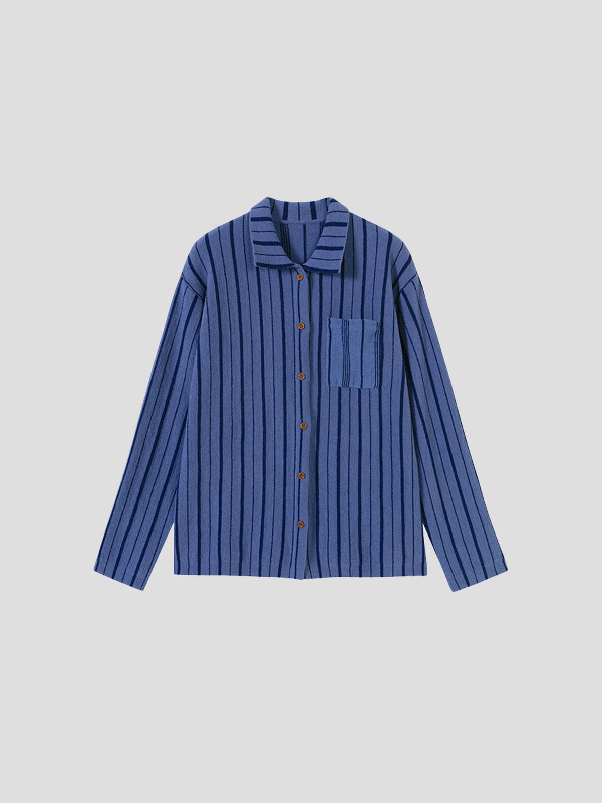 Patchwork-Striped High-Count Half-Velvet Loungewear