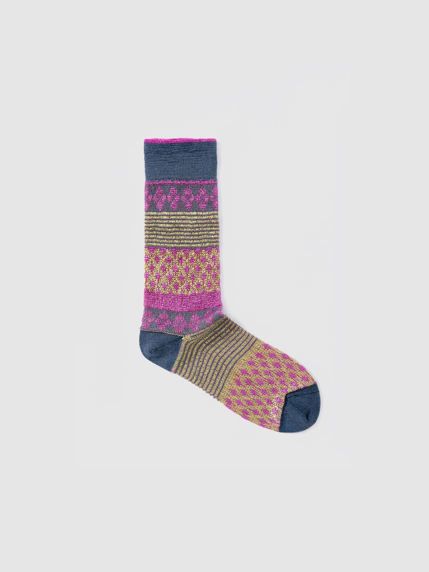 Hmong Patchwork Crew Sock