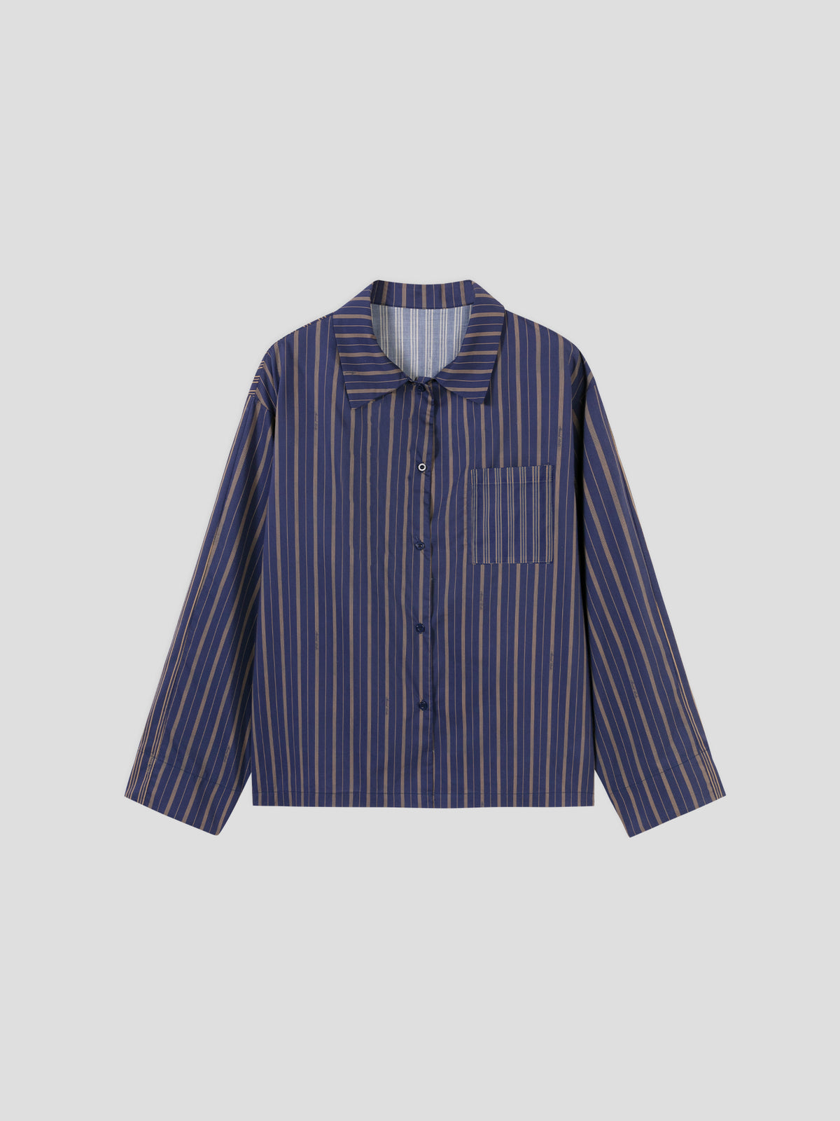 Patterned Striped Long-Sleeve Loungewear