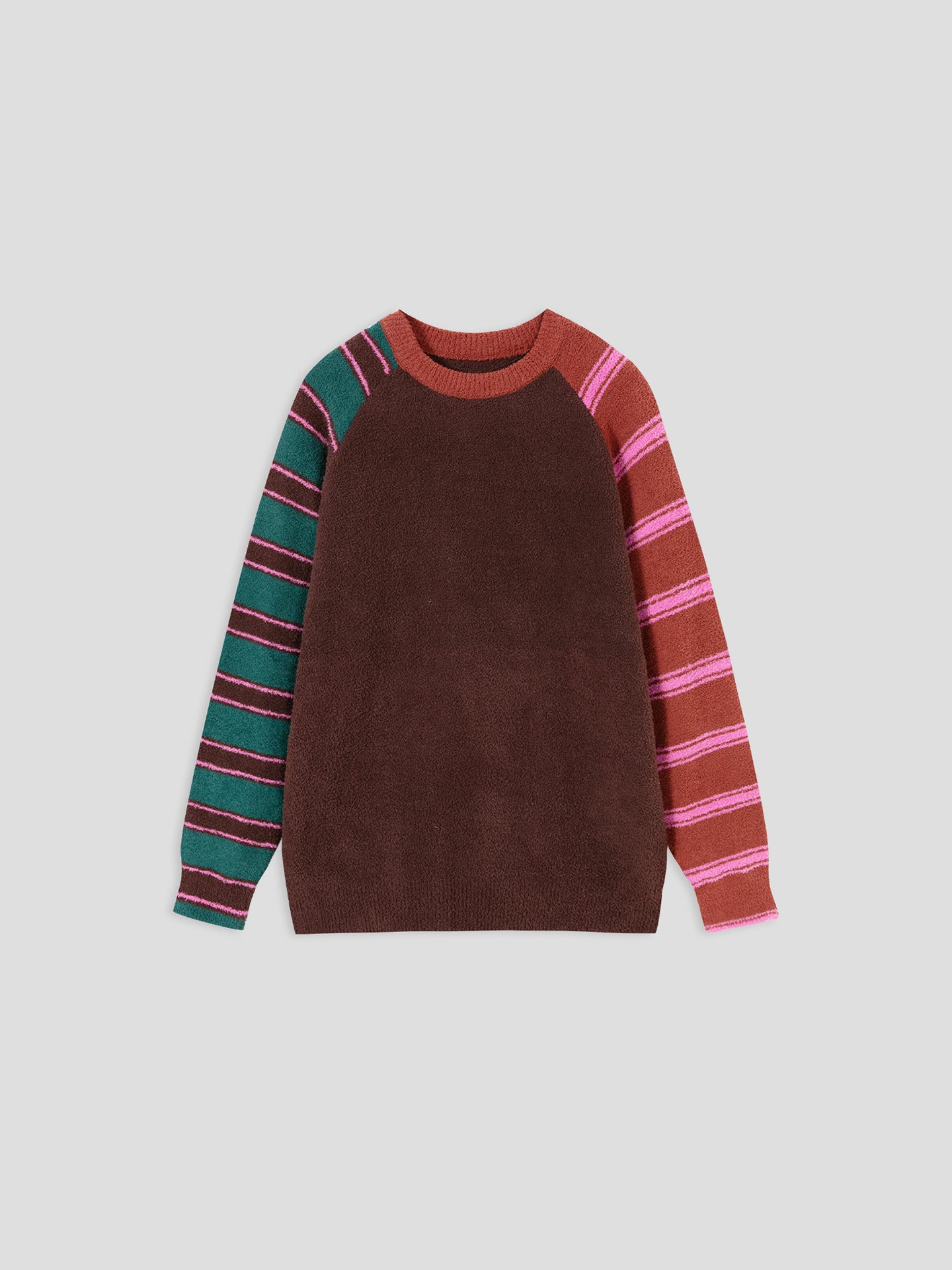 Contrast Stripe Soft Sherpa Set