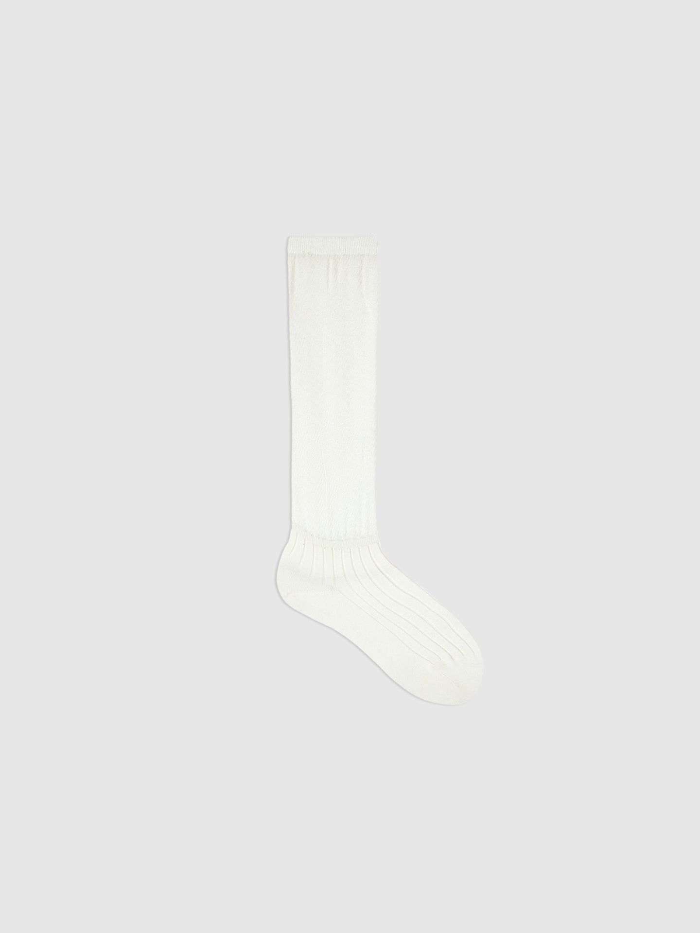Textured Fine Stripe Calf Sock