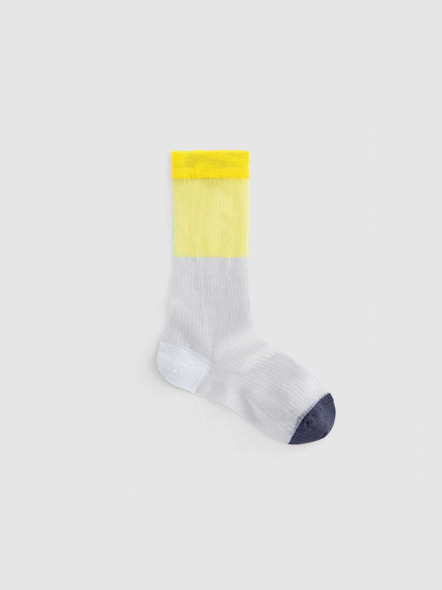 Color-Block Breathable Translucent Sock
