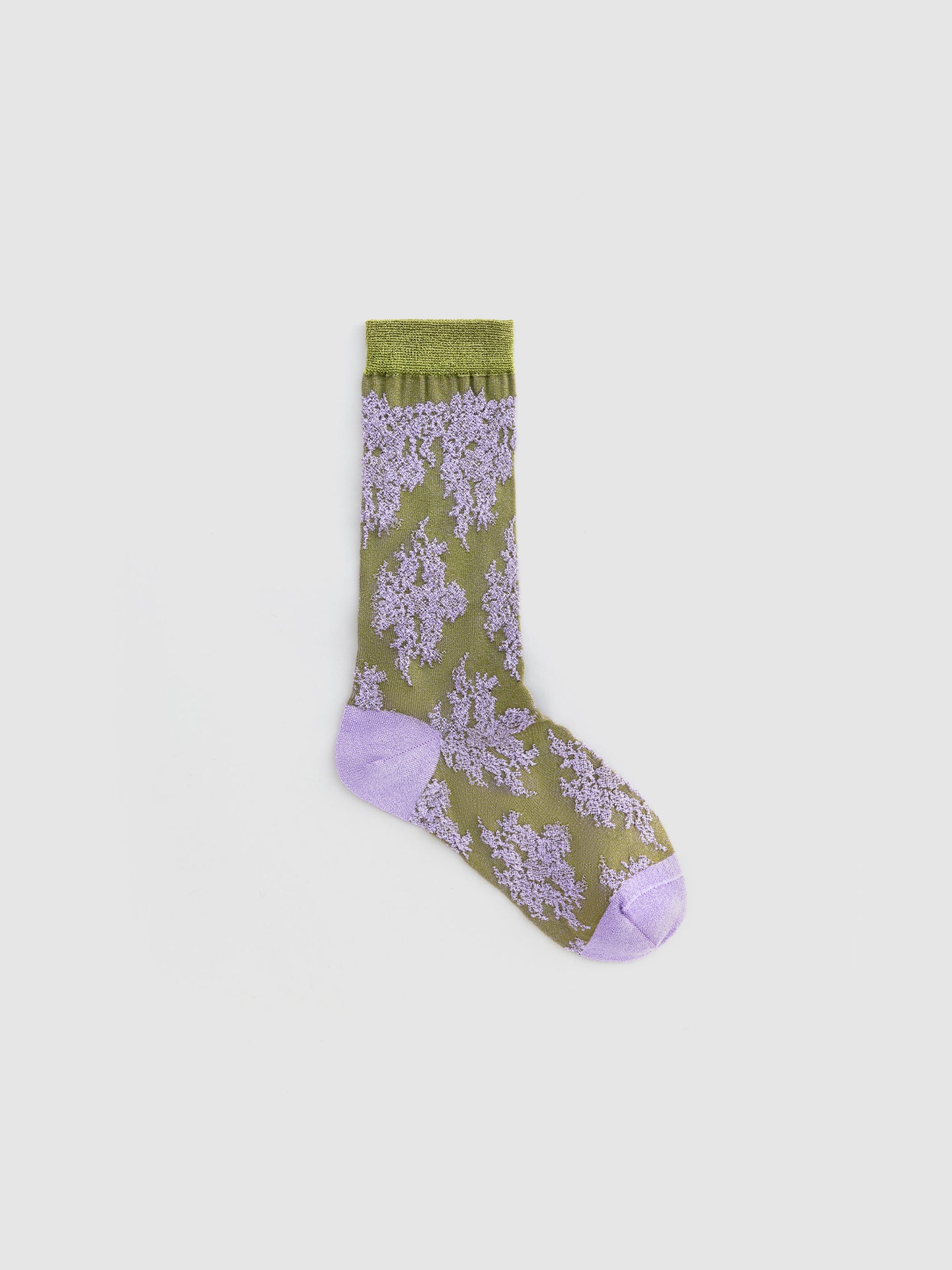 Lace Jacquard Breathable Translucent Sock