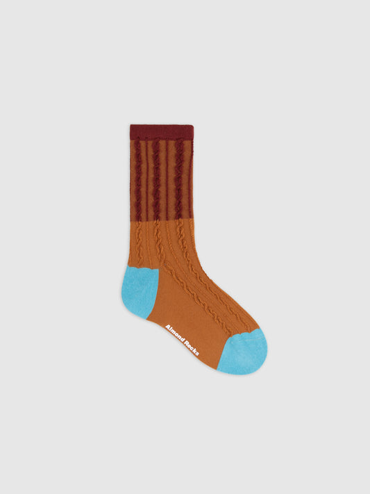 Toffee Ripple Crew Sock